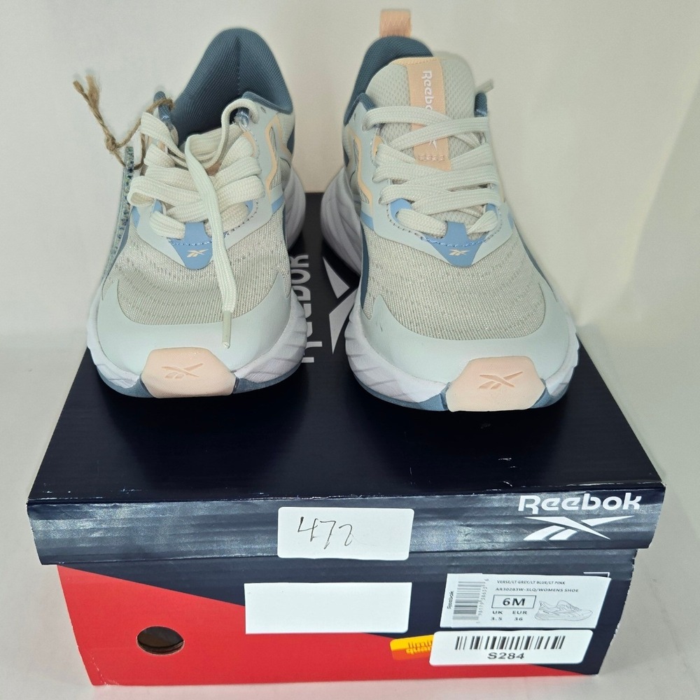 Reebok Verse Womens Running Shoes Grey Blue Peach AR30283W-SLO Size 6 NWT - Picture 12 of 16
